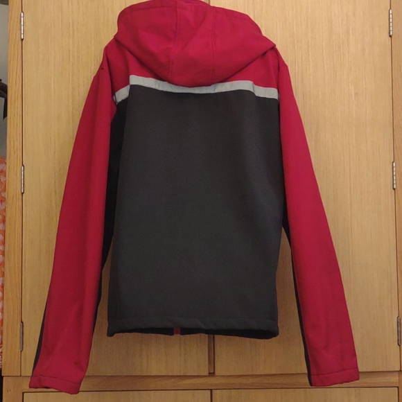 +SZ Totes SZ XXL Black/Red Zip Front Hooded Jacket - Picture 2 of 9